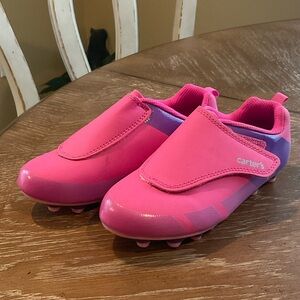 Carter's Pink and Purple Kids Cleats Size 12 Toddler Girls